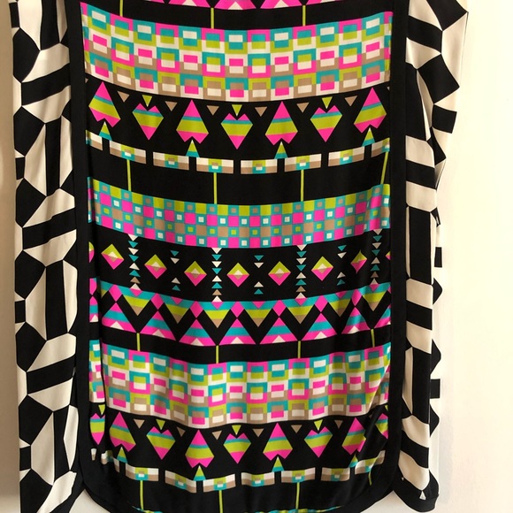 Alex and Trixie Geometric Pattern Mini Dress - Picture 3 of 5